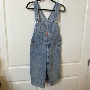 Vintage Keystone Shortalls Mens L Bib Dungaree Blue Denim Jean Overalls